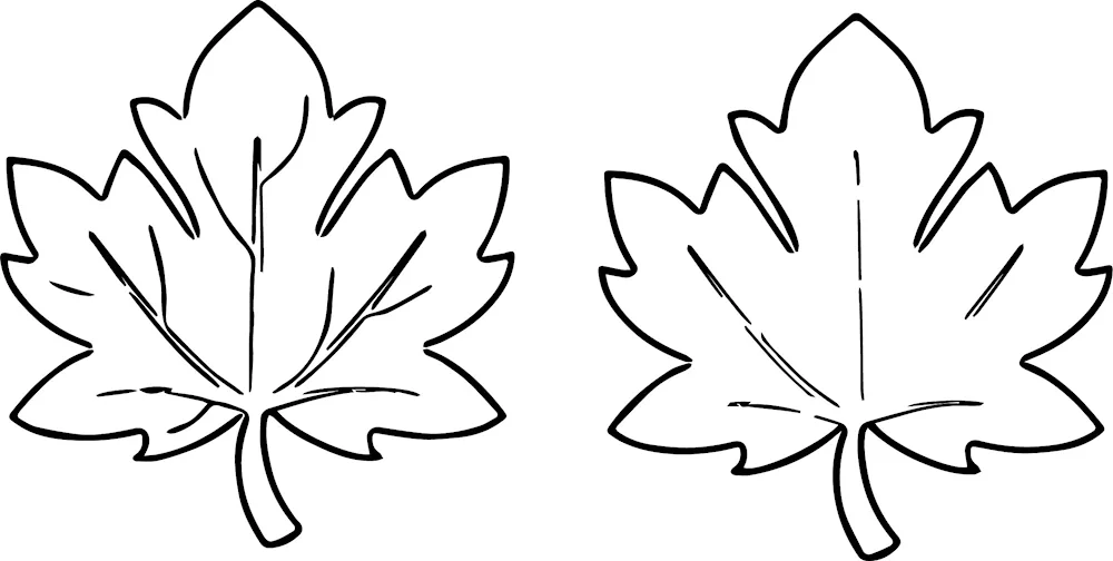 Leaves stencil for cutting out