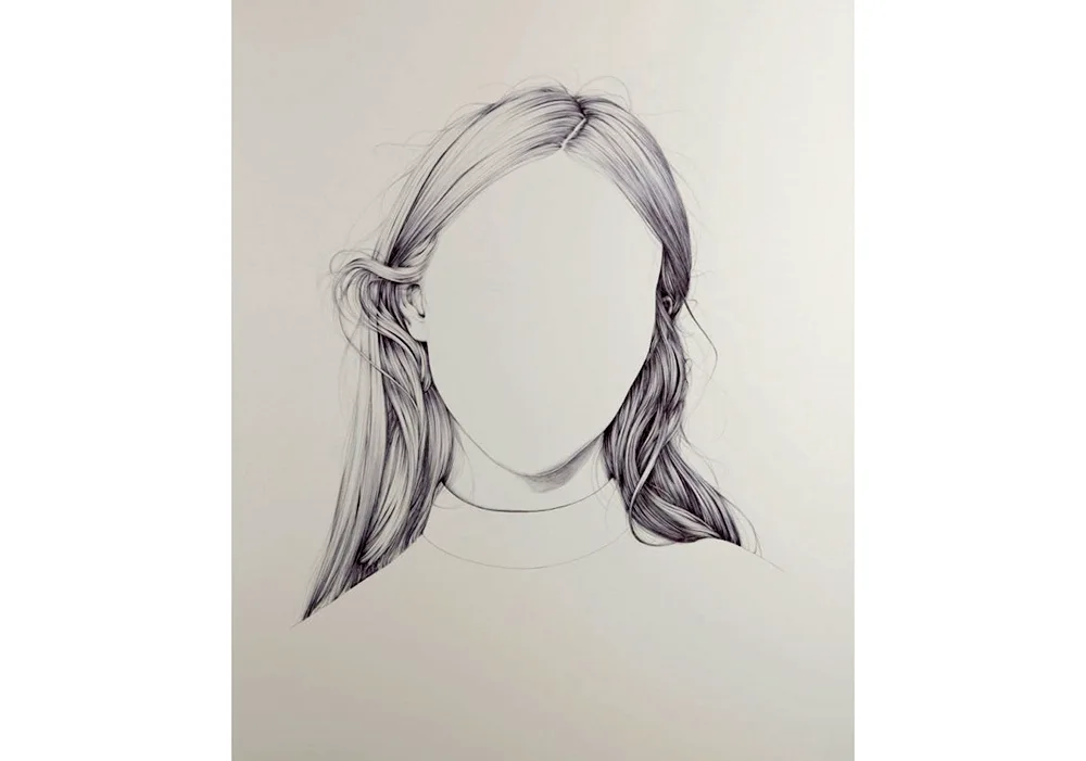 Girl's face drawing