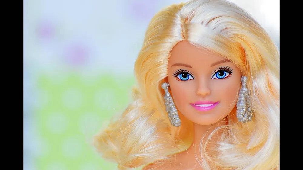 Barbie doll with white hair