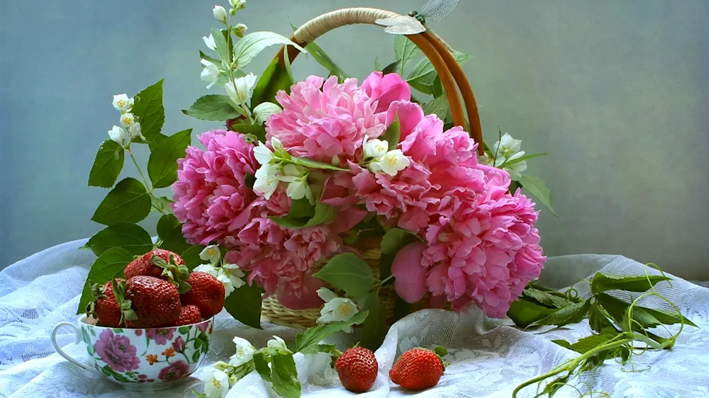 Peonies and Jasmine