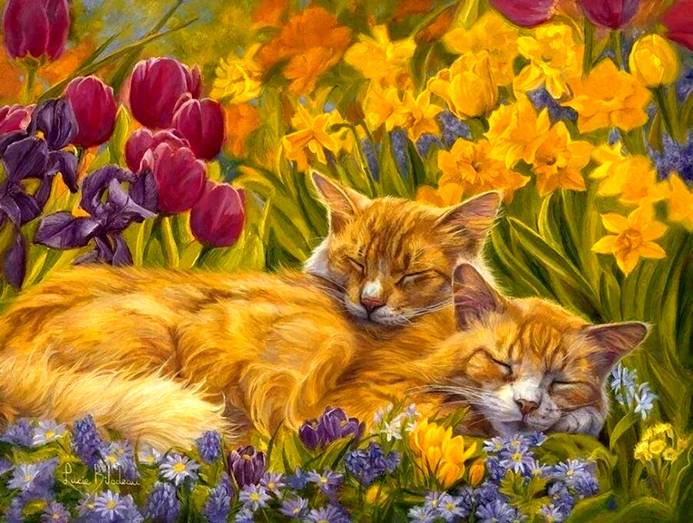 Cats in painting