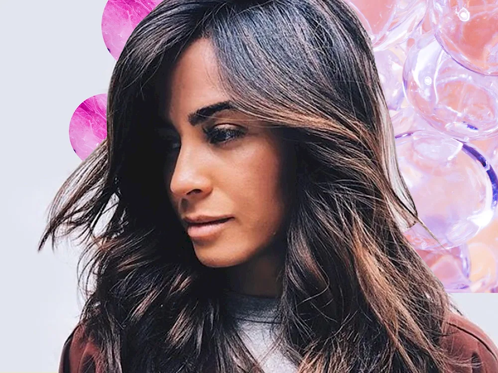 Red colouring on dark hair