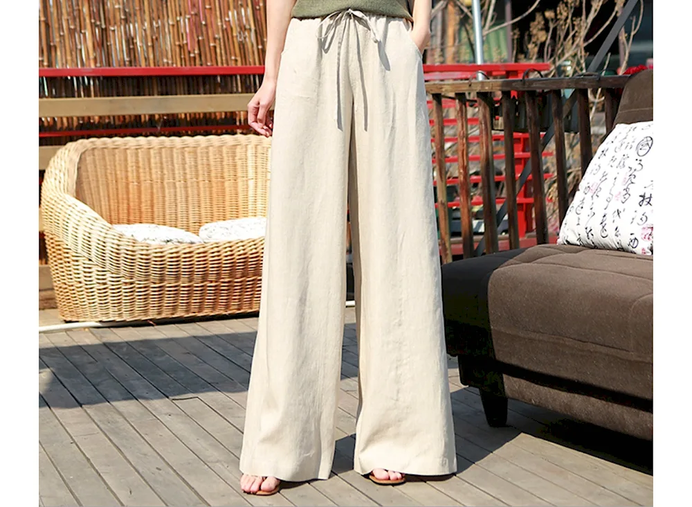 Linen trousers palazzo