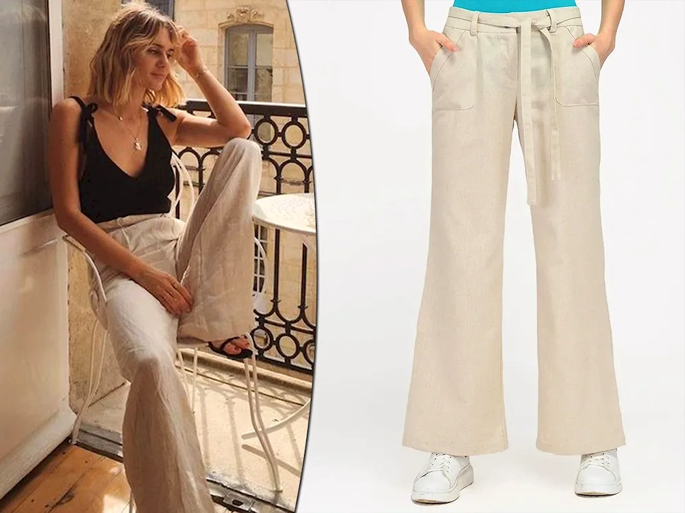 Women Linen Cotton Tapered Pants