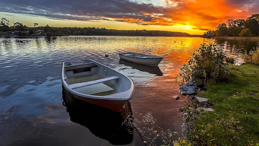 Boat boat on the lake