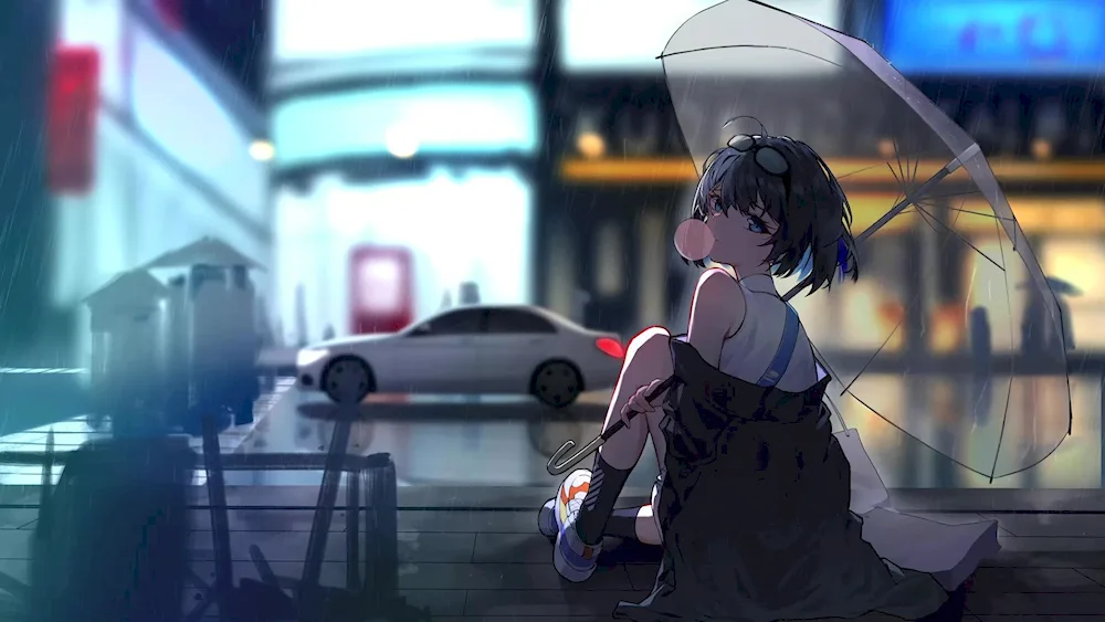 Lofi anime rain
