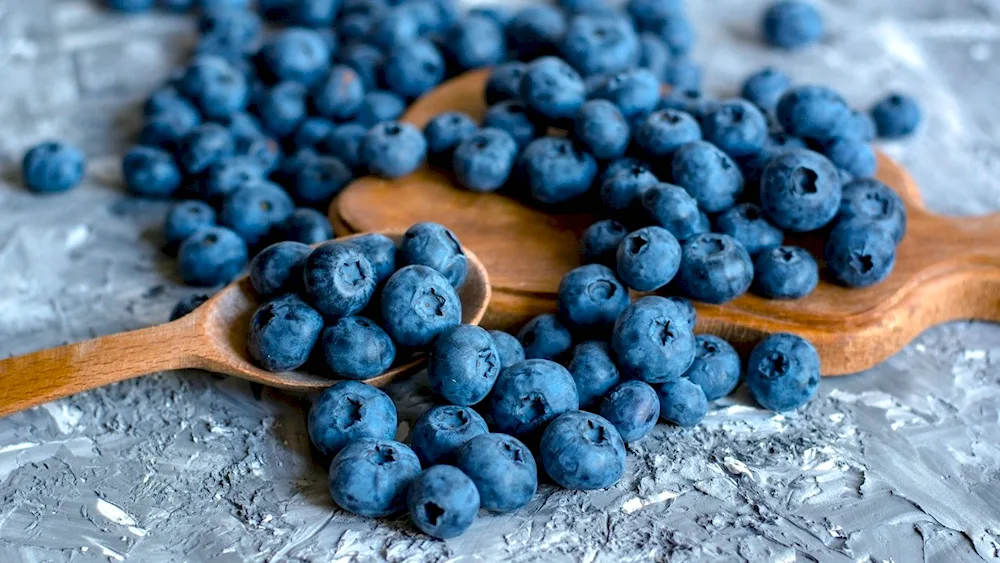 Blue blueberries