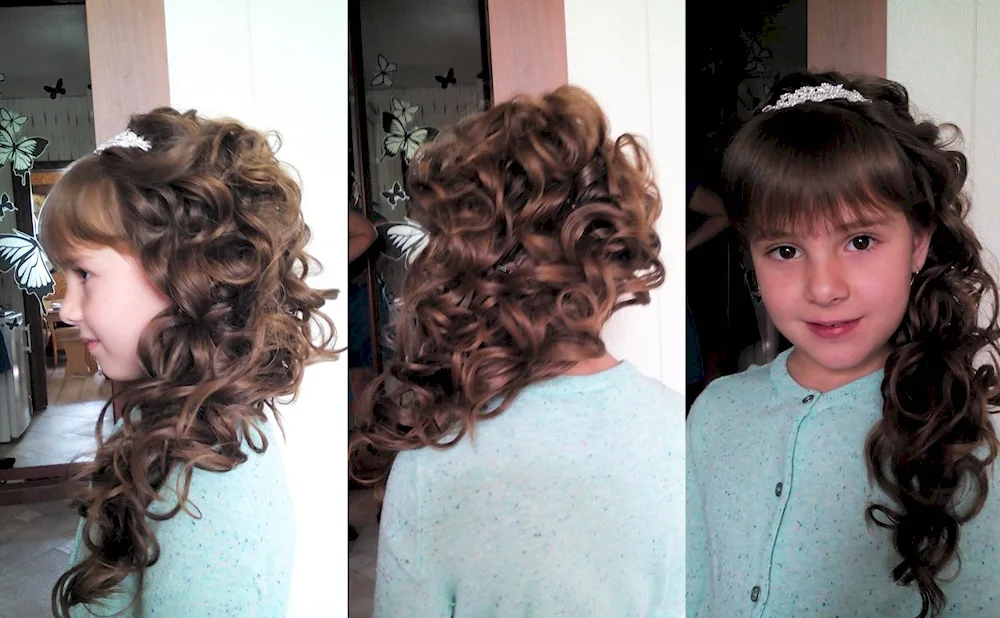 Curls for girl for prom
