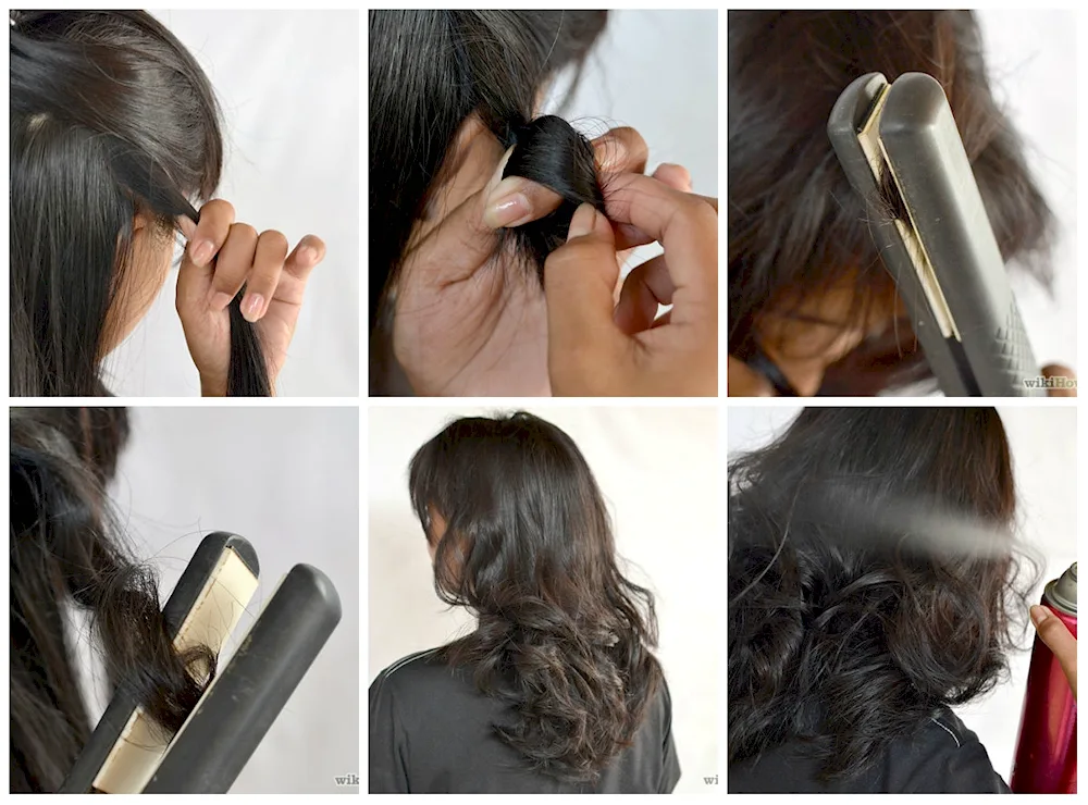 Curls with a flat iron