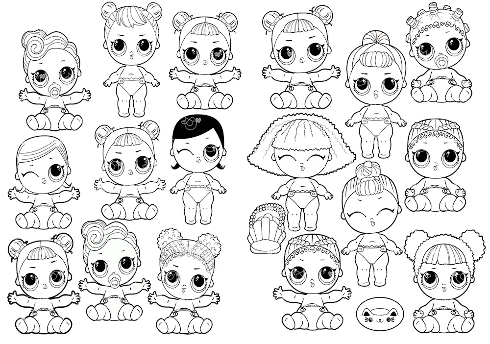 LOL Unicorn doll colouring