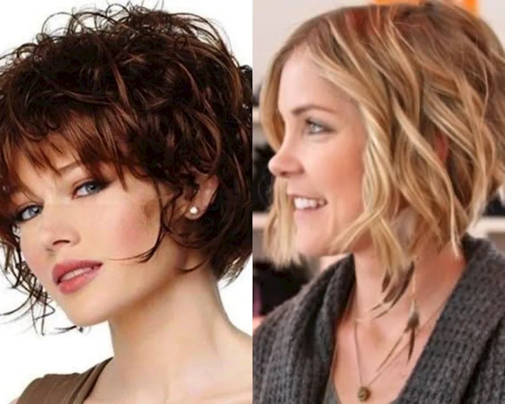 Bob curls on short hair