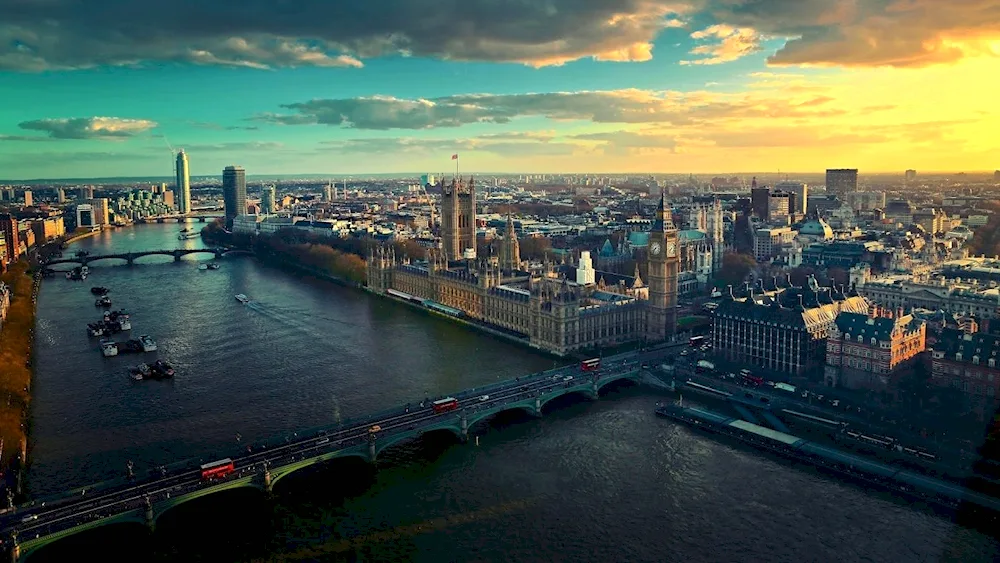 The Thames River in London