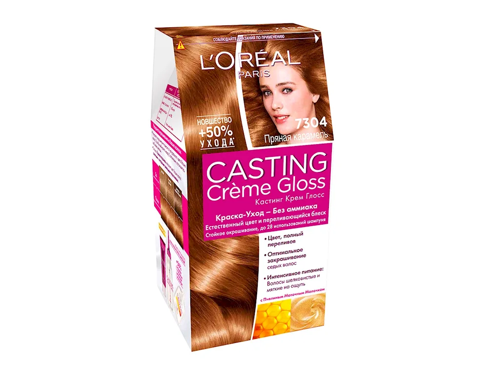 LOreal Paris Hair Dye Casting Cream Gloss 7. 304 spicy caramel