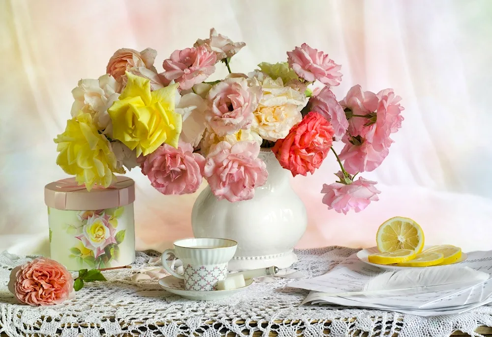 Nat still life in light colours