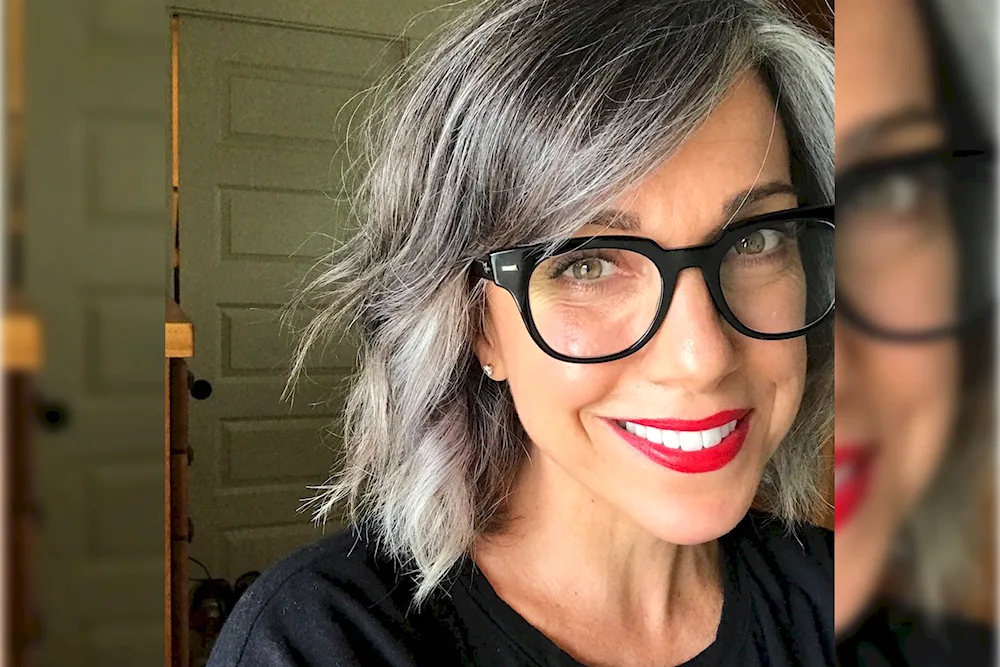 Backcombing grey hair