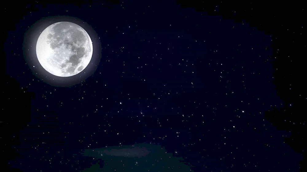 Night sky with moon