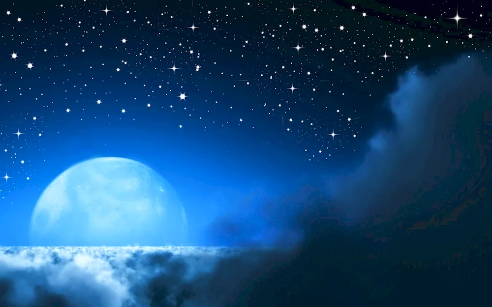 Night sky with moon sky