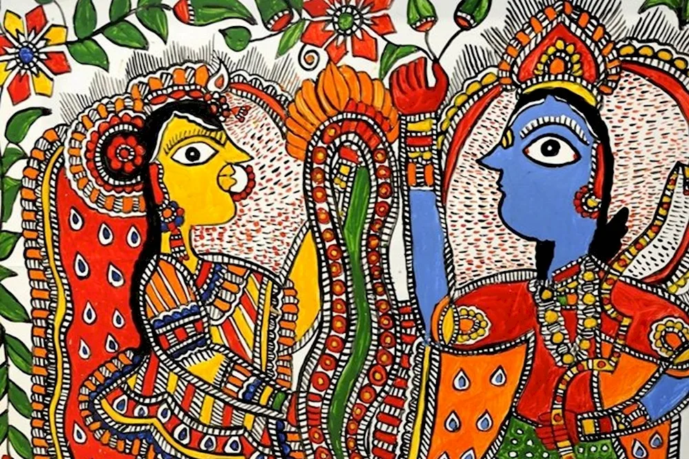 Madhubani painting of ancient India