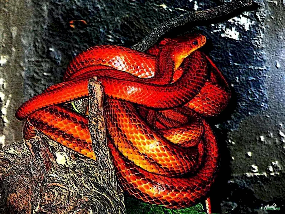 Maize stripe red snake