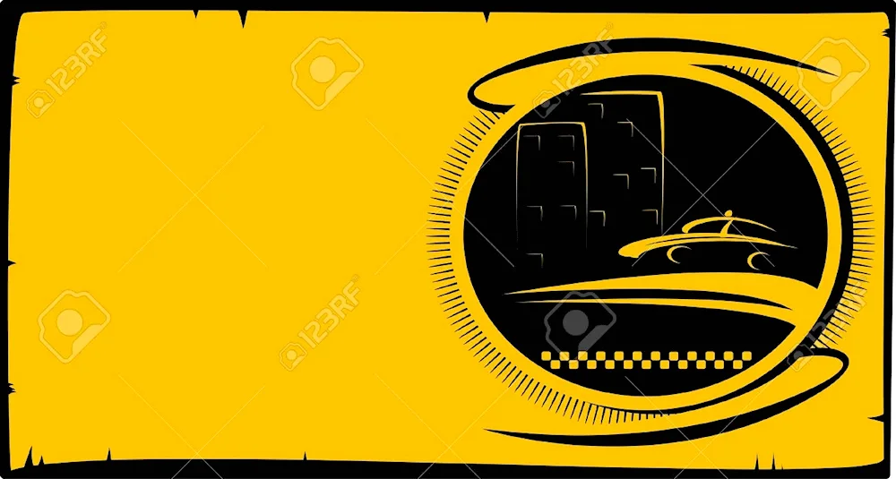 Business card background taxi