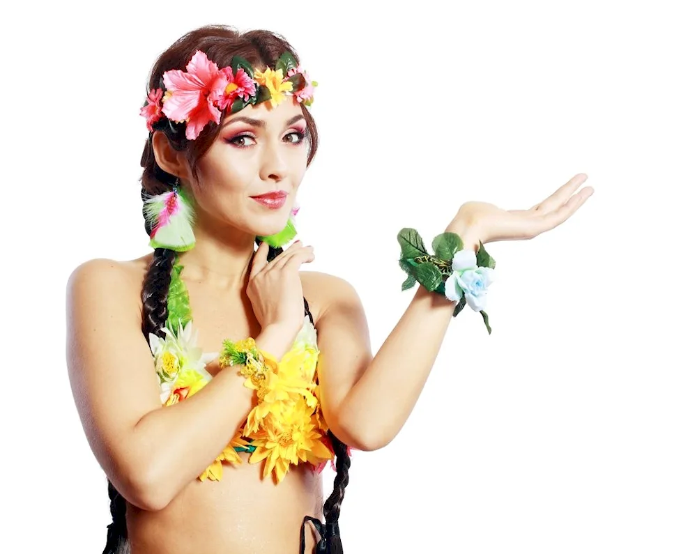Makeup for a Hawaiian party