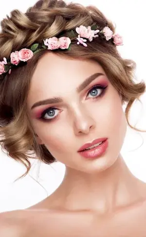 Makeup in romantic style