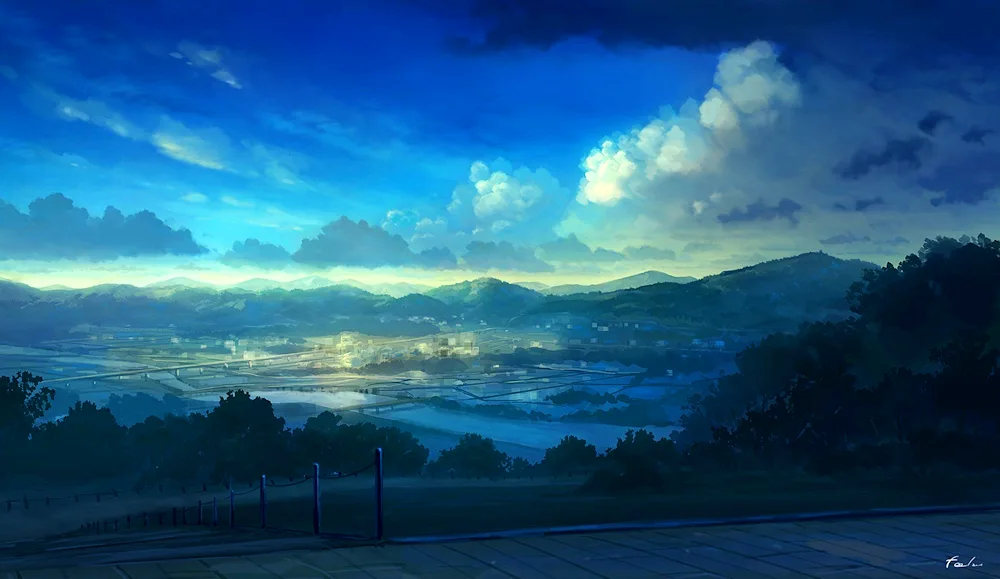 Makoto Shinkai landscapes