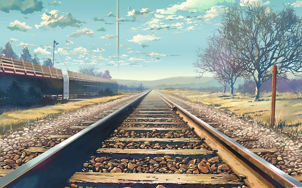 Makoto Shinkai trains