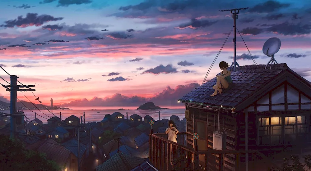 Makoto Shinkai sunset