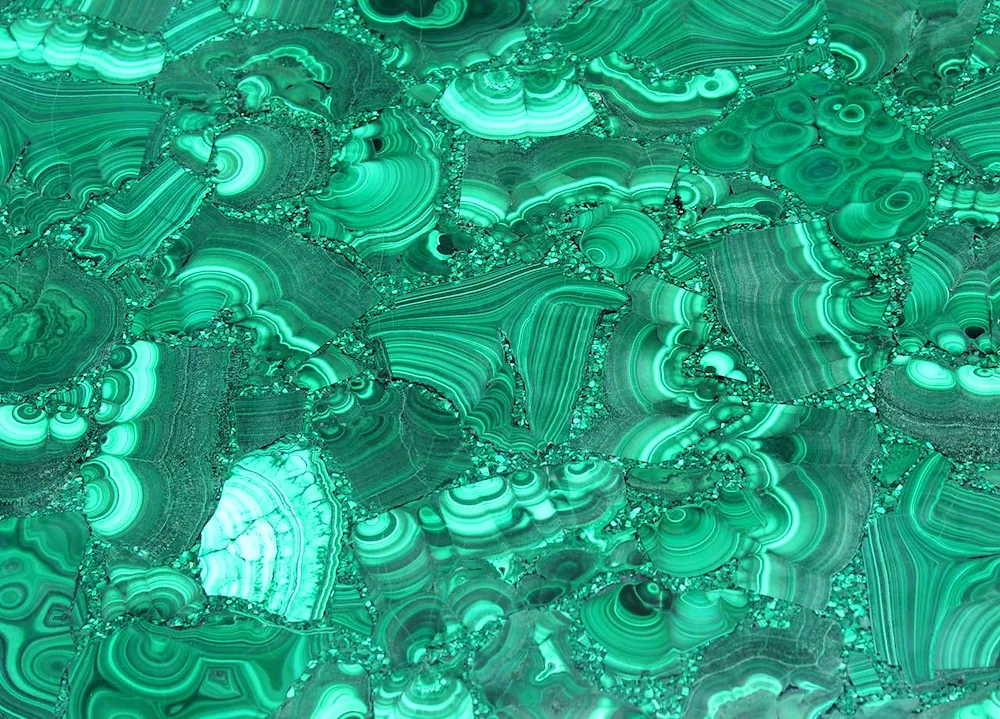 Malachite stone texture