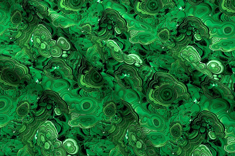 Malachite stone slabs