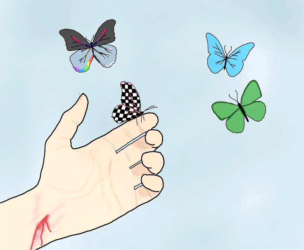 Sketches of hand tattoos