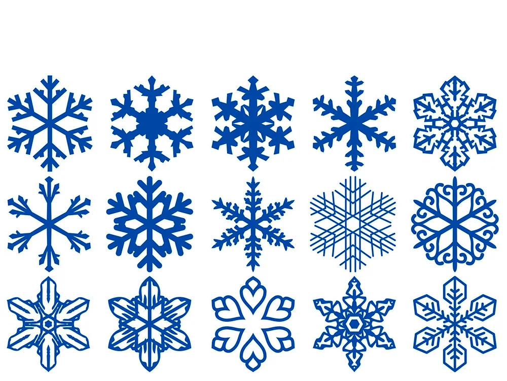 Snowflakes with pencil
