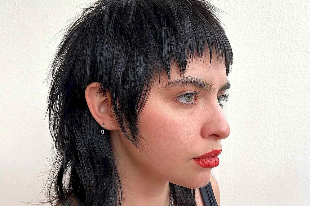 Wolfcut hairstyle