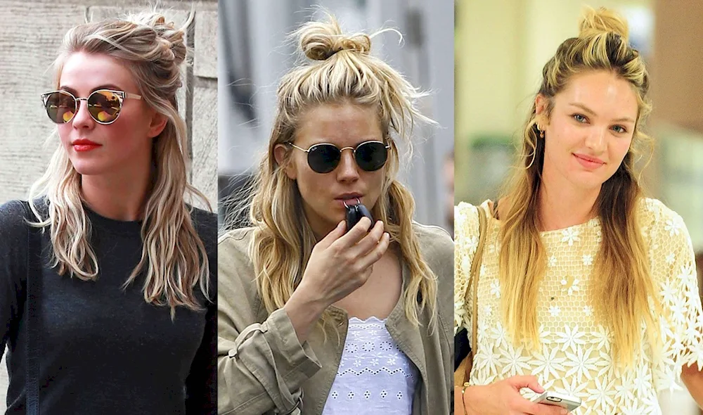 Ponytail hairstyle on top