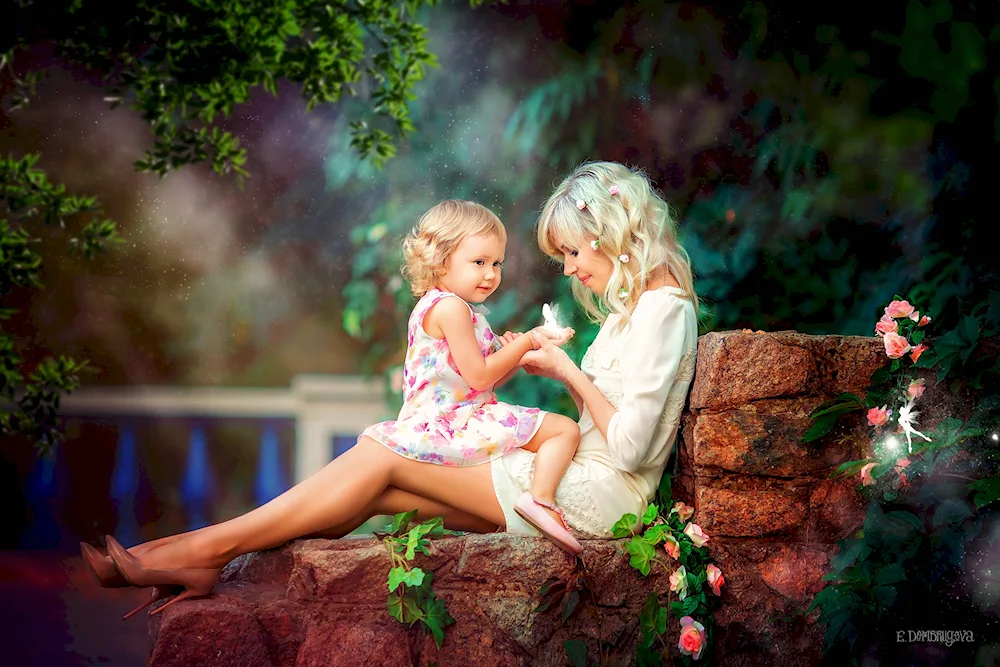 Mother and daughter photo shoot