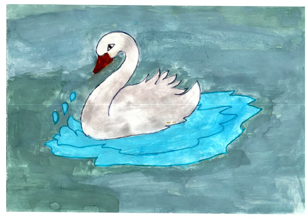 Swan head drawing