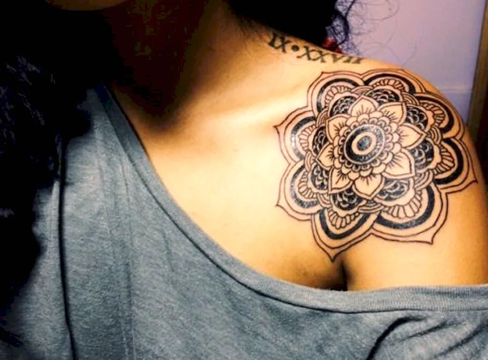 Neck tattoo for girls