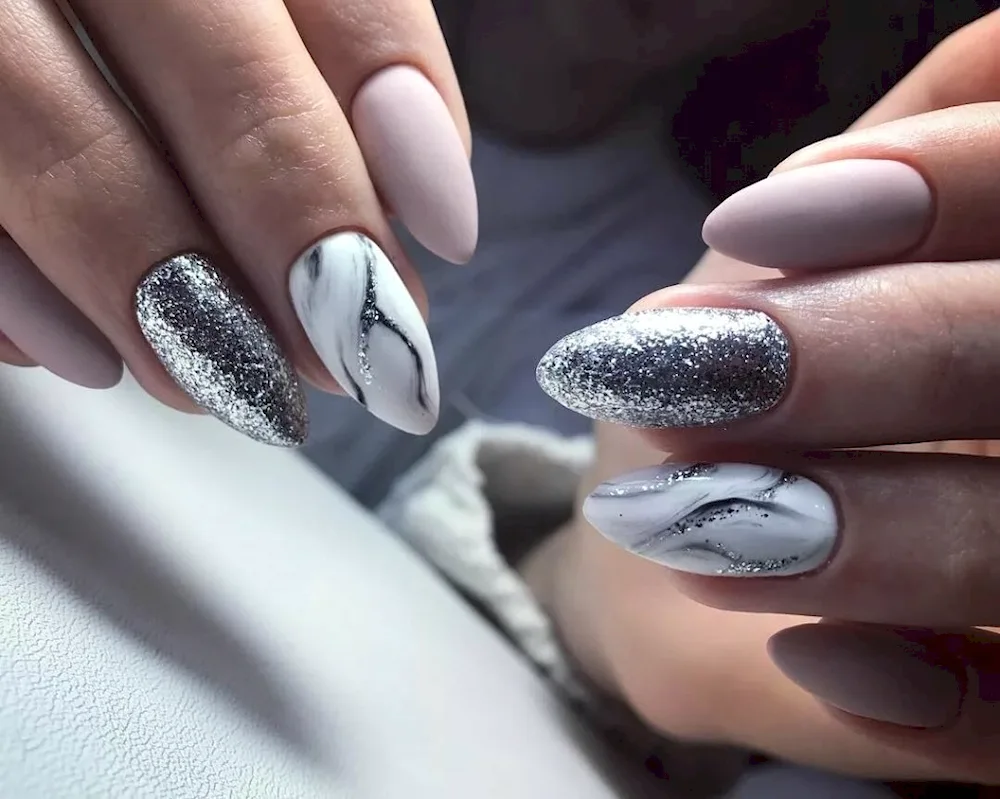 Marble on nails