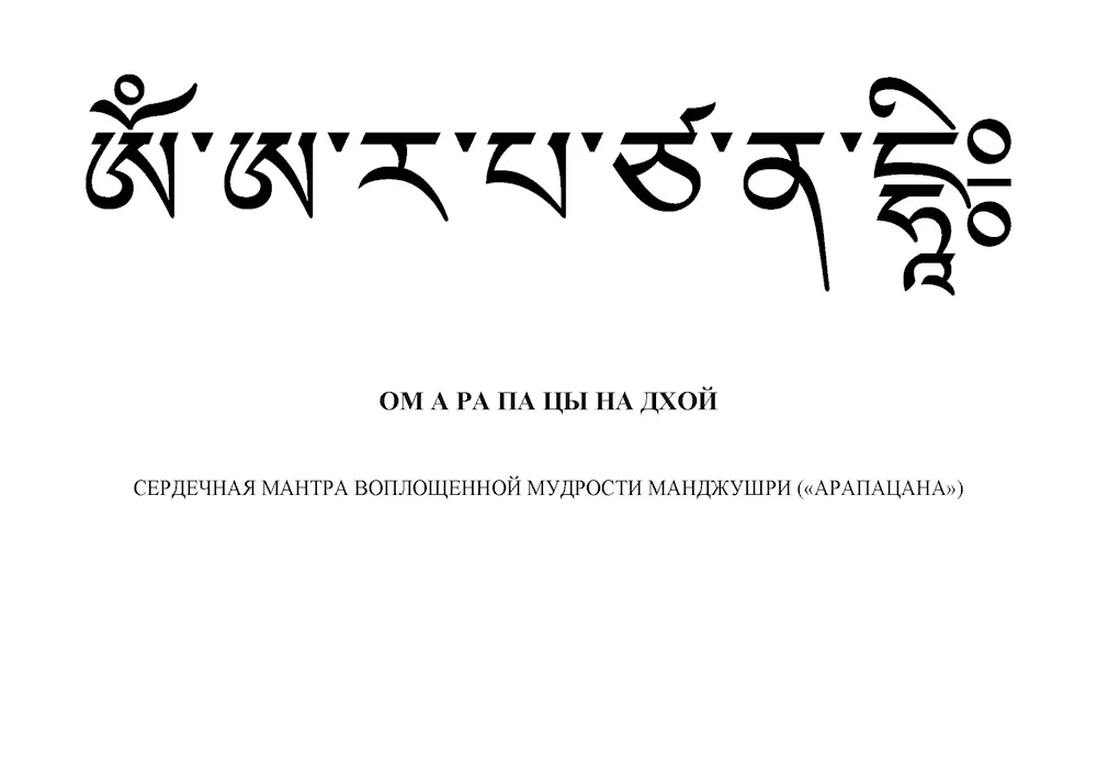 Mantra om mani Padme Hum in Sanskrit