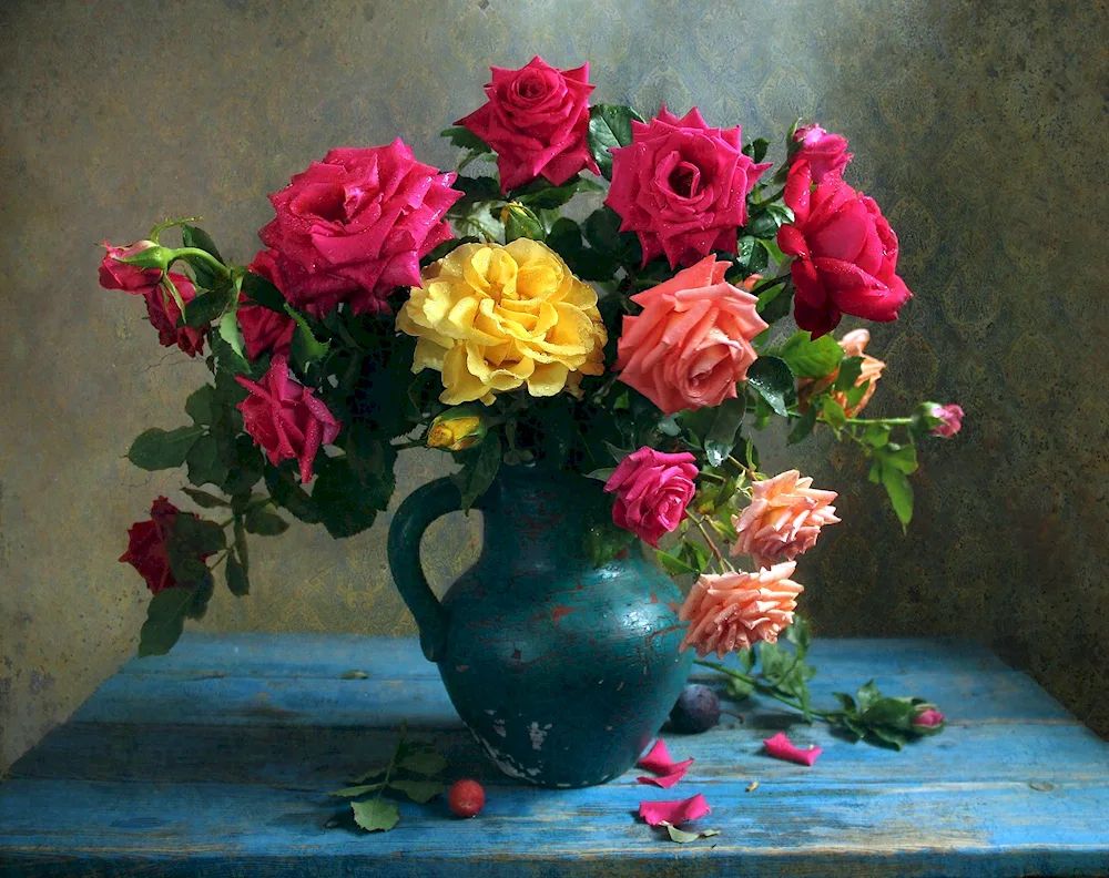 Flowers still life With Roses