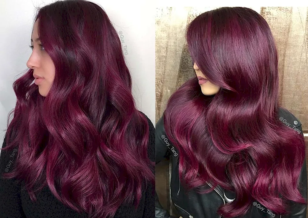 Nicole Ellers with purple hair