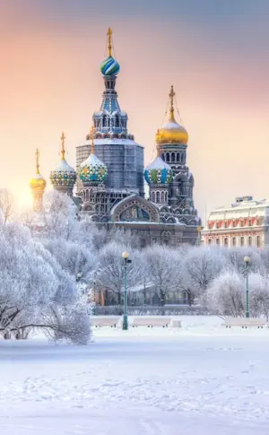 Marsovo Pole in St. Petersburg in winter