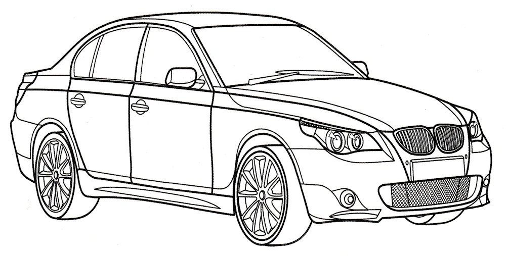 BMW e60 colouring book