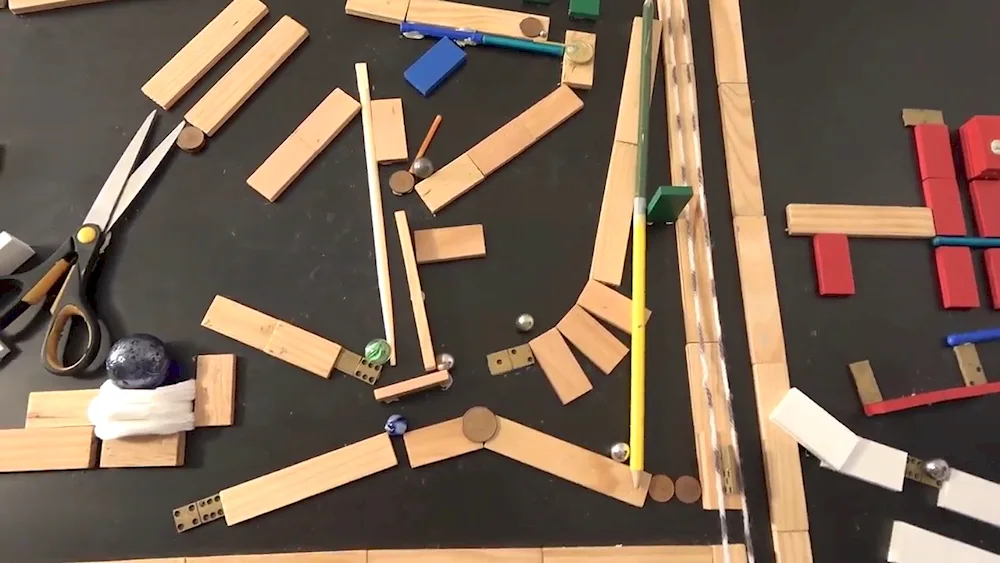 Goldberg's machine with his own hands. for preschool children