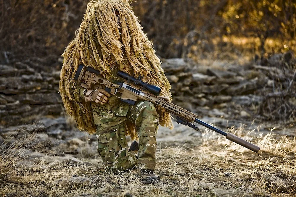 Sniper rifle camouflage