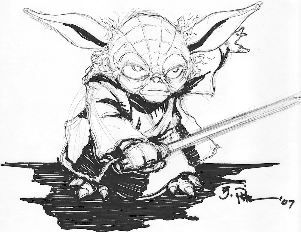 Master yoda colouring