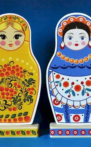 Matryoshka Gorodets painting