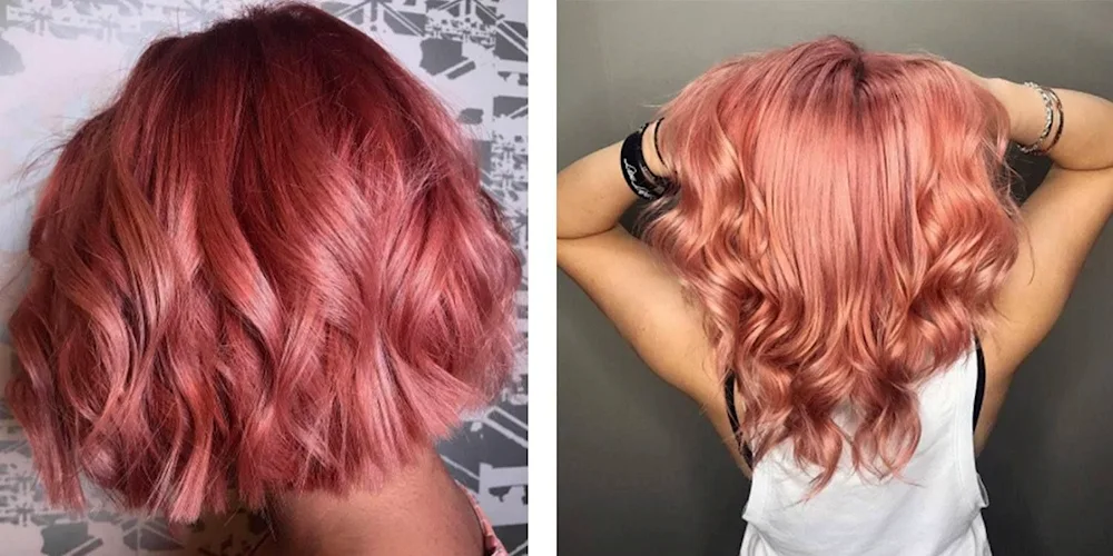 Salmon shade hair colour