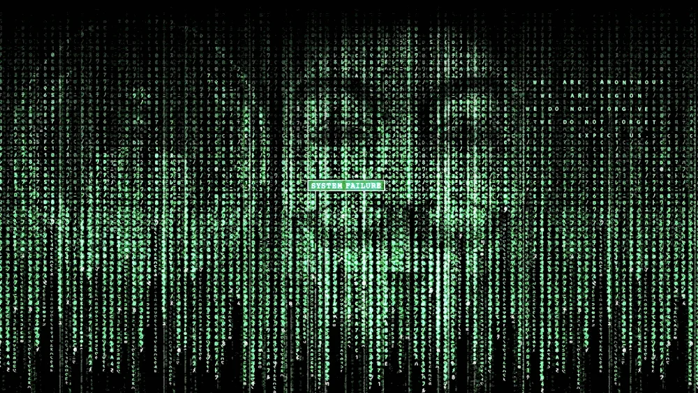 Matrix. 101011010010101001010 blue